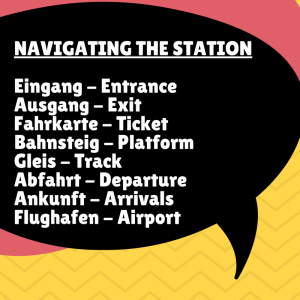 Germany train station signage