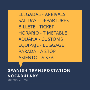 Spanish Transportation Vocabulary