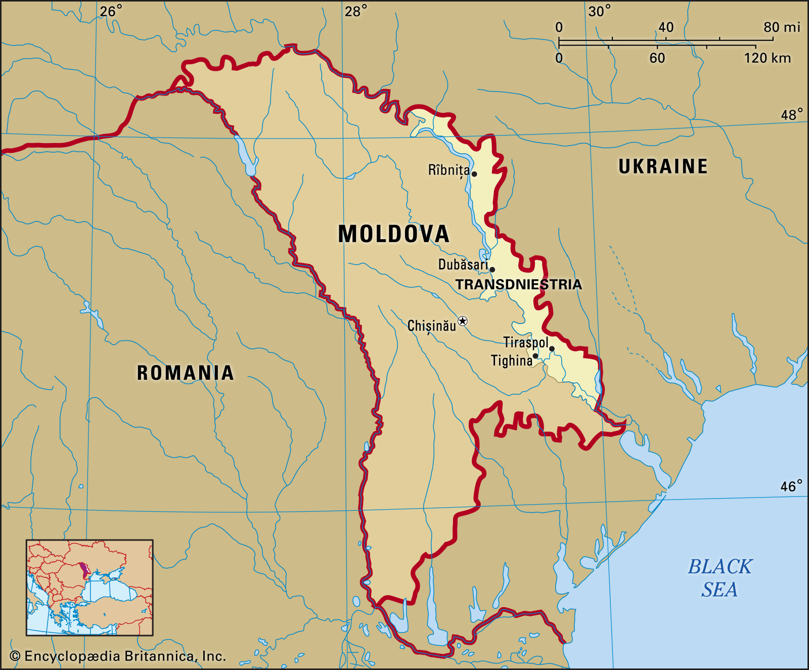 Map of Transnistria