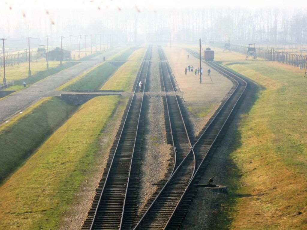 Birkenau railway unloading area