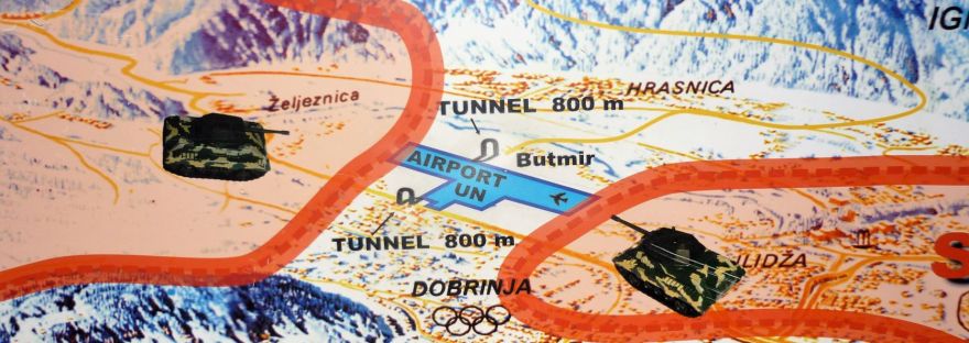 Map of Sarajevo Airport during Siege