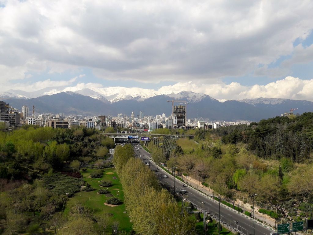 Tehran view from Tabiat Bridge