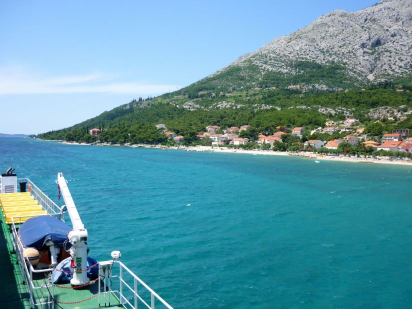 View of North Orebic from ferry crossing