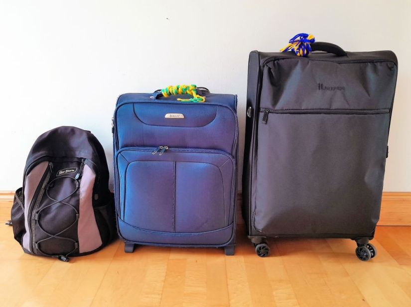 Luggage sizes for airline travel