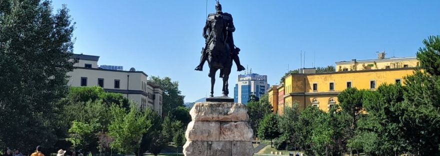 Tirana Skanderbeg Statue